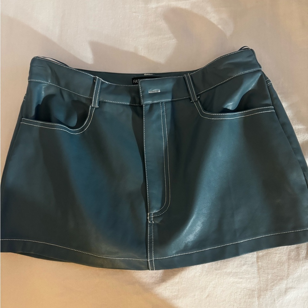 Fashion Nova Teal Mini Skirt